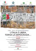 1945-2015: 70° ANNIVERSARIO L’ITALIA È LIBERA. TORNA LA DEMOCRAZIA